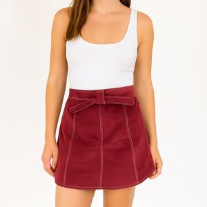 Mini A-Line Corduroy Skirt